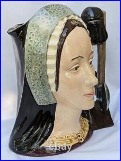 Royal Doulton D6644 Anne Boleyn Large Toby Character Jug 1975 Hand Painted Queen