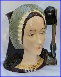 Royal Doulton D6644 Anne Boleyn Large Toby Character Jug 1975 Hand Painted Queen