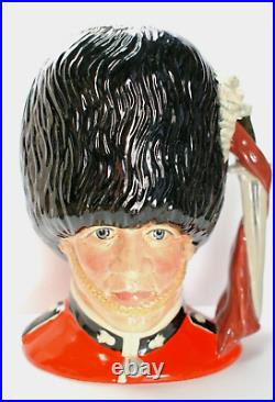 Royal Doulton D6755 Character Jug Toby The Guardsman of British Royalty