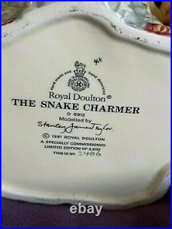 Royal Doulton D6912 Snake Charmer Large Character Jug & Certificate No 2486