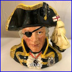 Royal Doulton D6932 Vice Admiral Lord Nelson Large Character Jug Of The Year+COA