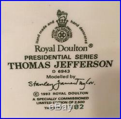Royal Doulton D6943 Large Thomas Jefferson Limited Edition Character Jug 1993