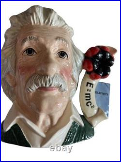 Royal Doulton D7023 Albert Einstein 1995 Large 7 Character Jug NIB