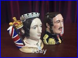 Royal Doulton D7072 Queen Victoria & D7073 Prince Albert Small Character Jugs