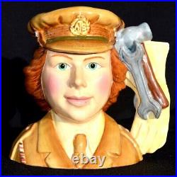 Royal Doulton D7210 AUXILIARY TERRITORIAL SERVICE Mid-Size Character Jug LE 250