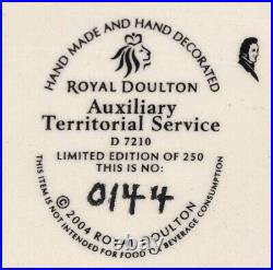 Royal Doulton D7210 AUXILIARY TERRITORIAL SERVICE Mid-Size Character Jug LE 250
