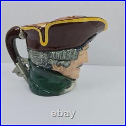 Royal Doulton Dick Turpin Character Toby Jug Large Pistol Handle Made in England