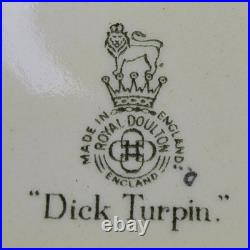 Royal Doulton Dick Turpin Character Toby Jug Large Pistol Handle Made in England