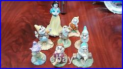 Royal Doulton Disney Snow White and The Seven Dwarfs Ltd Ed # 225 Complete Set