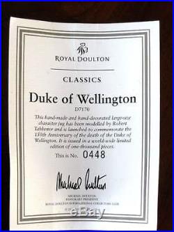Royal Doulton Duke Wellington Toby Character Jug D7170 withBox & COA Ltd Ed 1000