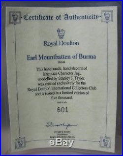 Royal Doulton Earl Mountbatten Of Burma-character Jug Limited Edition D6944