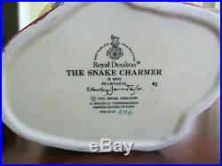 Royal Doulton Elephant Trainer D6841 & Snake Charmer D6912 Character Jugs Mint