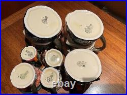 Royal Doulton England Charles Dickens Jug Characters 8 Piece Set