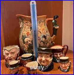 Royal Doulton England Charles Dickens Jug Characters 8 Piece Set