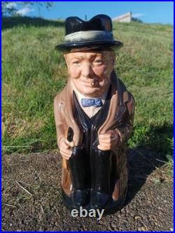 Royal Doulton England Large'Winston Churchill' 9 Toby Character Jug-Excellent