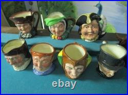 Royal Doulton England Mini Character Toby Jugs 7 Pcs As Lot ^^