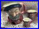 Royal Doulton Falstaff Jug Set D6287 6 Large Medium Small England 1949