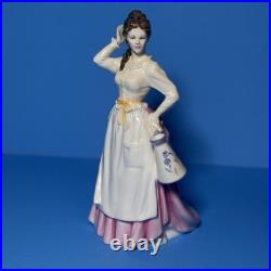 Royal Doulton Figurine Dairy Maid HN4249 Signed Made in England Bone China Rare