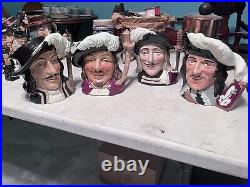 Royal Doulton Four Musketeers Figural 7 1/2 Toby Character Mugs