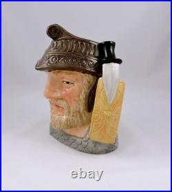 Royal Doulton Gladiator D6550 Large Character Jug 7.75 Dagger & Shield handle