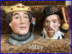 Royal Doulton Henry V & King James I Character Jug Toby Excellent Condition
