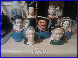 Royal Doulton Henry viii and wives large character toby mugs