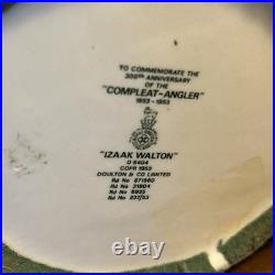 Royal Doulton Izaak Walton Large 7 Compleat-Angler 300th Anniv Toby Mug D6404