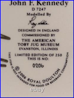 Royal Doulton John F. Kennedy Character Jug D7247 Limited Edition 206/250