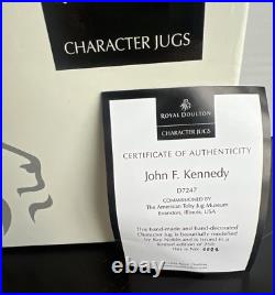 Royal Doulton John F. Kennedy Character Jug D7247 Limited Edition 28/250 Box COA