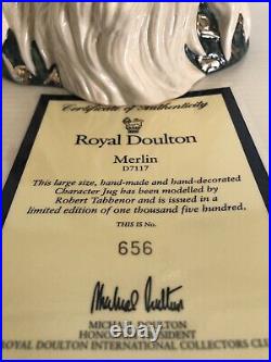 Royal Doulton Jug MERLIN D7117 (Ltd. Ed. 1500) with COA