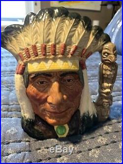 Royal Doulton Jug Okoboji North American Indian Character Jug D6611