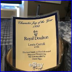 Royal Doulton Jug -RARE Lewis Carroll D7096 Character Jug of the Year