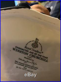 Royal Doulton Jug -Winston Churchill D6907 Character Jug of the Year 1992 Mint