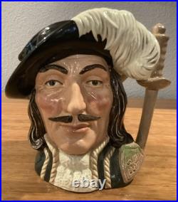 Royal Doulton Jugs 3 Musketeers Aramis Porthos Athos + D'Artagnan 4 Large Size
