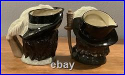 Royal Doulton Jugs 3 Musketeers Aramis Porthos Athos + D'Artagnan 4 Large Size