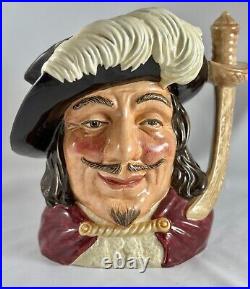 Royal Doulton Jugs- 3 Musketeers Aramis, Porthos, Athos plus D'Artagnan as 4th
