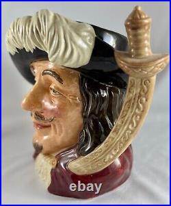 Royal Doulton Jugs- 3 Musketeers Aramis, Porthos, Athos plus D'Artagnan as 4th