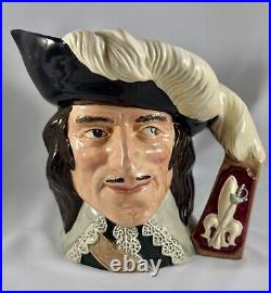 Royal Doulton Jugs- 3 Musketeers Aramis, Porthos, Athos plus D'Artagnan as 4th