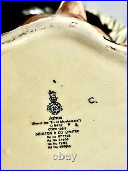 Royal Doulton Jugs- 3 Musketeers Aramis, Porthos, Athos plus D'Artagnan as 4th