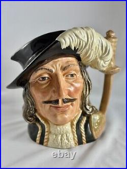 Royal Doulton Jugs- 3 Musketeers Aramis, Porthos, Athos plus D'Artagnan as 4th