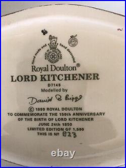 Royal Doulton Jugs LORD KITCHENER D7148 and KING ARTHUR D7055