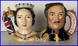 Royal Doulton Jugs QUEEN VICTORIA and PRINCE ALBERT D7072 and D7073