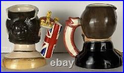 Royal Doulton Jugs QUEEN VICTORIA and PRINCE ALBERT D7072 and D7073