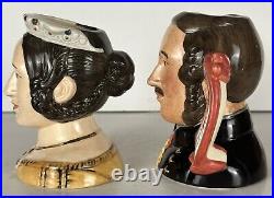 Royal Doulton Jugs QUEEN VICTORIA and PRINCE ALBERT D7072 and D7073