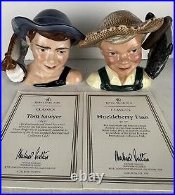 Royal Doulton Jugs TOM SAWYER and HUCKLEBERRY FINN D7187 and D7177