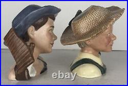 Royal Doulton Jugs TOM SAWYER and HUCKLEBERRY FINN D7187 and D7177