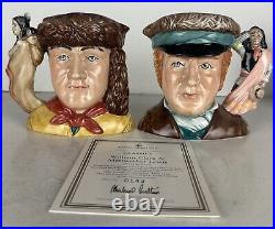 Royal Doulton Jugs WILLIAM CLARK and MERIWETHER LEWIS D7234 and D7235 with COA