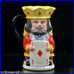 Royal Doulton KING & QUEEN of DIAMONDS English Character Toby Jug D6969 LIMITED