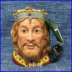 Royal Doulton King Arthur D7055 Character Toby Jug Large 7.25 Mint with COA