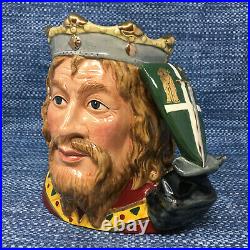 Royal Doulton King Arthur D7055 Character Toby Jug Large 7.25 Mint with COA